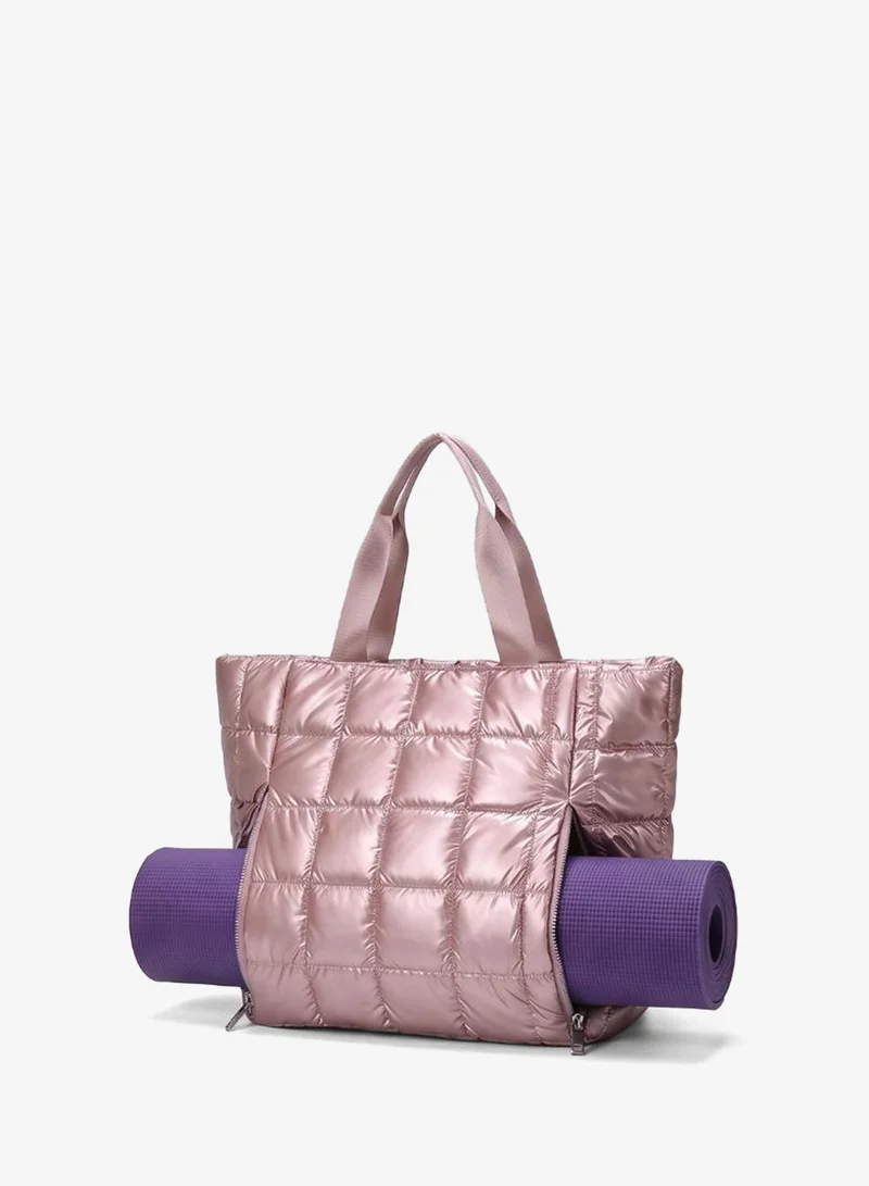 Svl Luna Quilted Puffer Tote Bag for Padel & Yoga with Yoga Mat Compartment