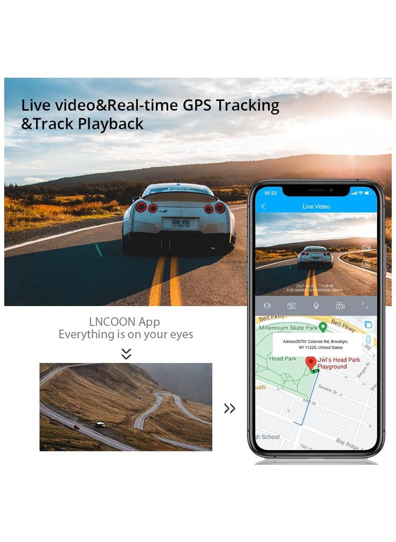 Generic - 4G & WiFi Dual Dash Cam for Cars – Jimi JC400P 1080P Front & Inside Camera | Live Video & 24H Remote Monitoring | GPS Tracking | G-Sensor | Loop Recording | Driver Behavior Analysis - Image 1