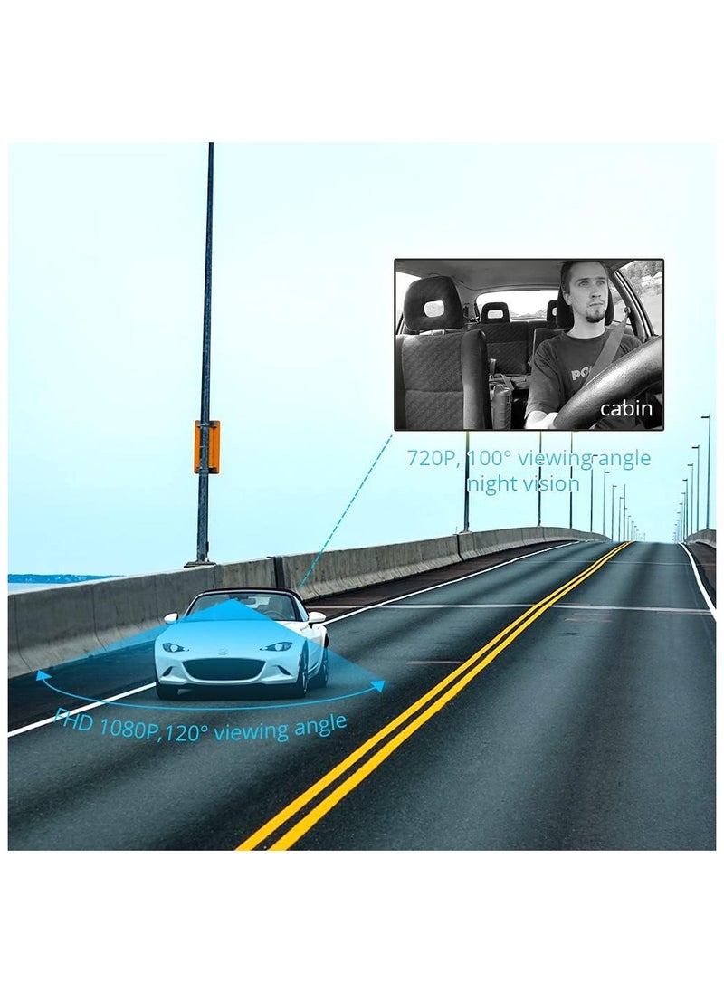 Generic - 4G & WiFi Dual Dash Cam for Cars – Jimi JC400P 1080P Front & Inside Camera | Live Video & 24H Remote Monitoring | GPS Tracking | G-Sensor | Loop Recording | Driver Behavior Analysis - Image 1