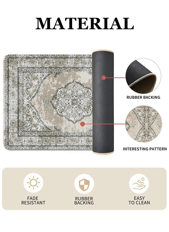 Generic 2 PCS Kitchen Floor Mats Rugs Set, Cushion Floor Carpet, Waterproof, Oil Resistant and Anti-Fatigue PU Standing Mat for Kitchen, Floor, Office, Sink, Laundry 45*75CM+45*120CM  - Image 4