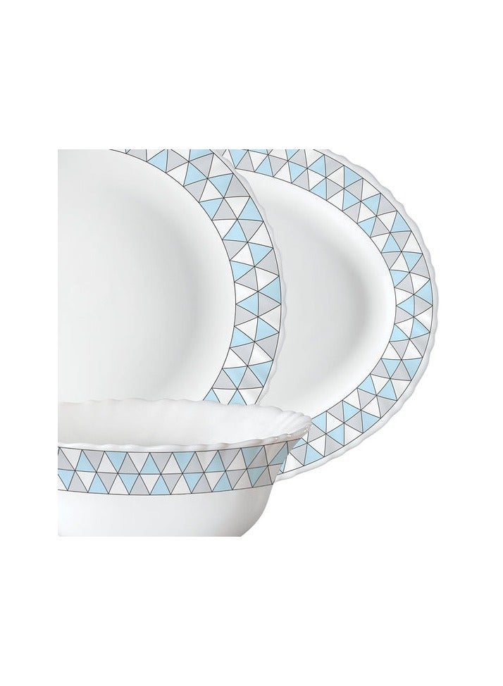 بريتيش شيف طقم عشاء أوبالوير 10 قطع | طقم أواني طعام آمنة للاستخدام في الميكروويف وغسالة الأطباق مع 4 قطع من أطباق العشاء، قطعتين من الأطباق الجانبية، قطعتين من أوعية الحساء، قطعتين من الملاعق | مقاوم للتقطيع والخدش، أبيض - Image 2