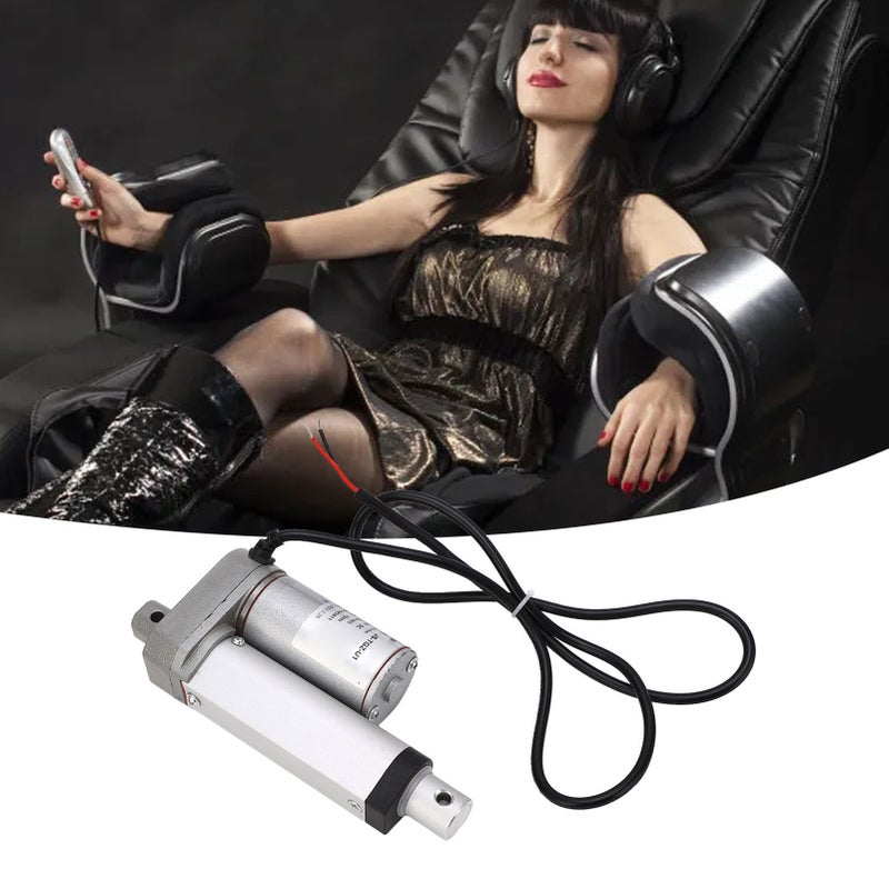 محرك خطي كهربائي الأبيض بنقطة إزاحة 50 مم IP65 750 نيوط بمحرك من سبائك الألومنيوم 24 فولت كمحرك خطي كرسي التدليك - Image 3