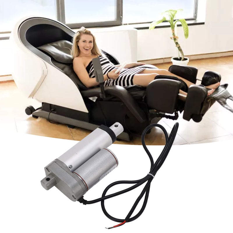 محرك خطي كهربائي الأبيض بنقطة إزاحة 50 مم IP65 750 نيوط بمحرك من سبائك الألومنيوم 24 فولت كمحرك خطي كرسي التدليك - Image 4