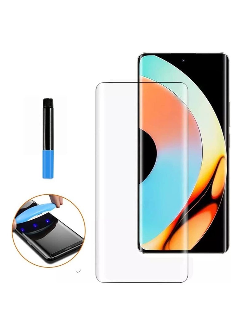 Compatible with Realme 10 Pro+ Screen Protector UV, Clear Curved Edge Tempered Glass for Realme 10 Pro Plus Clear (UV Screen Protector) - Image 2