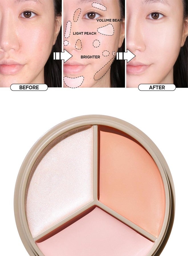 THESAEM Cover Perfection Triple Pot Concealer 05 Dark Up Beige - for Fair to Light Skin Tone - Dark Circle Corrector, Brightener, Shimmer Highlighter - Radiant Glow Skin for Flawless Finish - Image 3