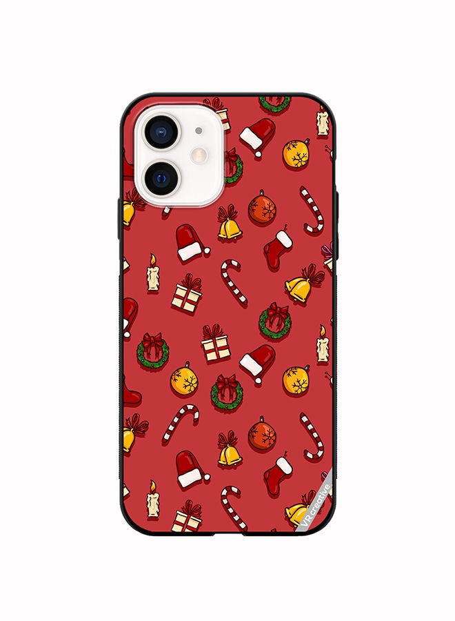 VR CREATIVE Protective Case Cover For Apple iPhone 12 Christmas Symbols Design Multicolour - Image 1