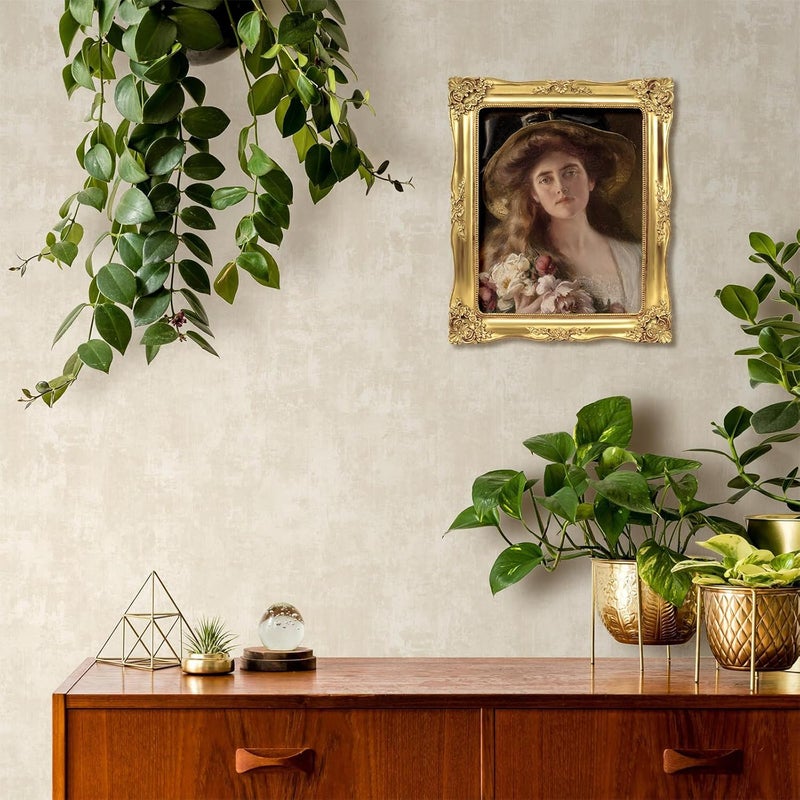 FJXMFRAME 8x10 Picture Frame Gold Vintage Picture Frames Baroque Antique Ornate Victorian for Wall or Tabletop Display, Fits 8x10 or 5x7 Photo with Mat - Image 5
