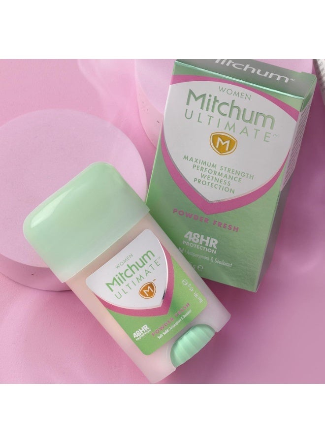 Mitchum Women's Deodorant by, Clinical, Soft, Solid Antiperspirant Deodorant, Powder Fresh 45 g - Image 1