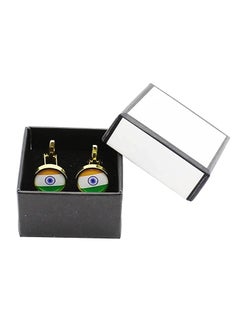 PRINTSHOP4ME Gold Color Cufflinks for Celebrating 74th Republic Day of India  - Image 3