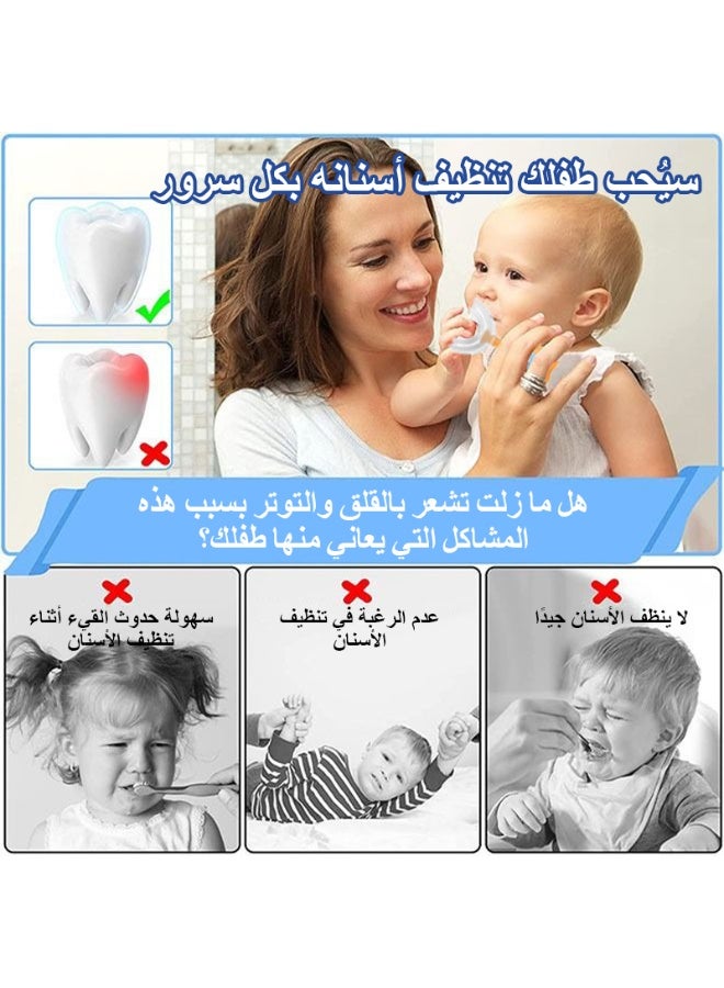 BBMORE 2 Pack U Shaped Toothbrush for Kids, 360° Oral Teeth Cleaning Design, Toddler Toothbrush with Food Grade Soft Silicone Brush Head, Manual Whole Mouth Tooth Brush for Kids Age 2-6(Pink+Orange) - Image 5