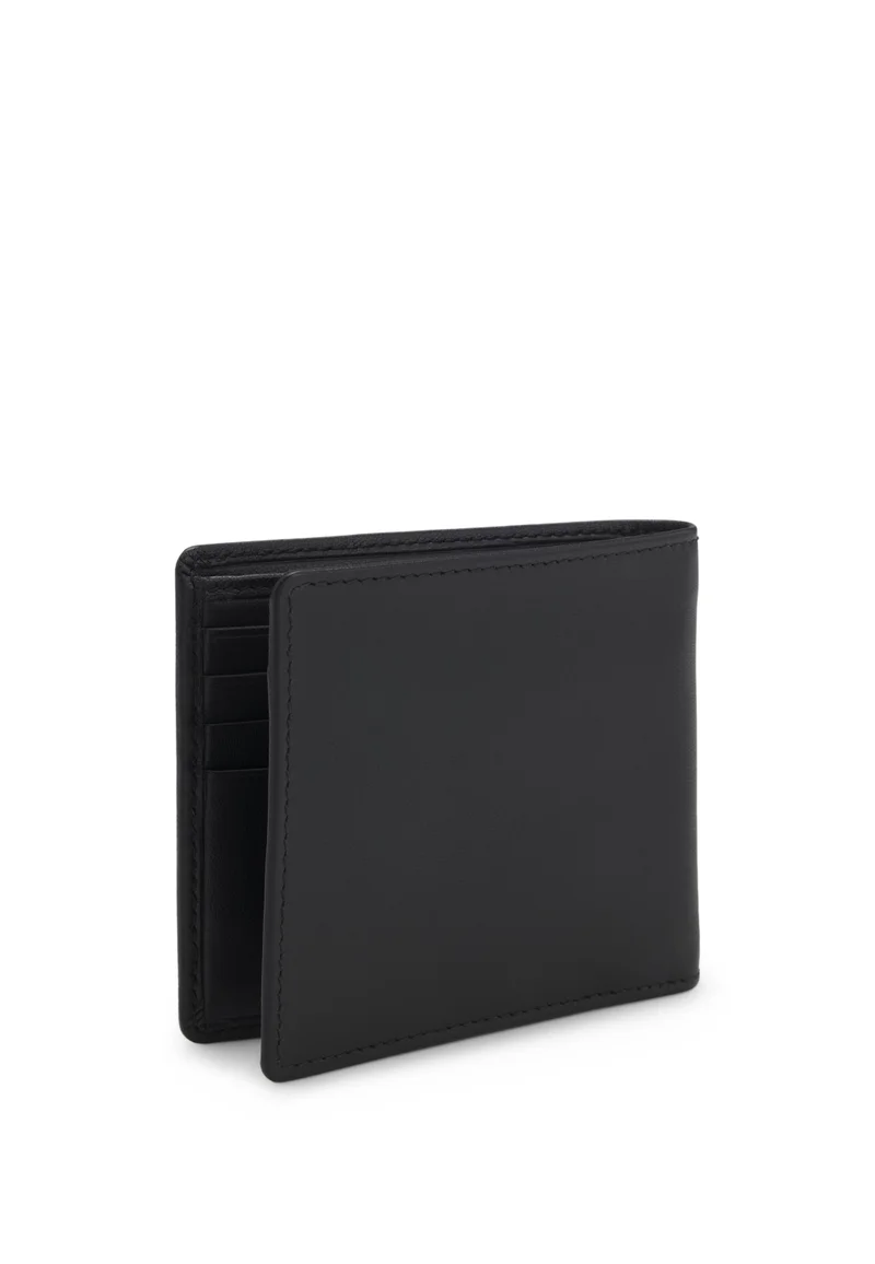 HUGO Black Leather folding wallet with contrast logo for Men | Best Price UAE