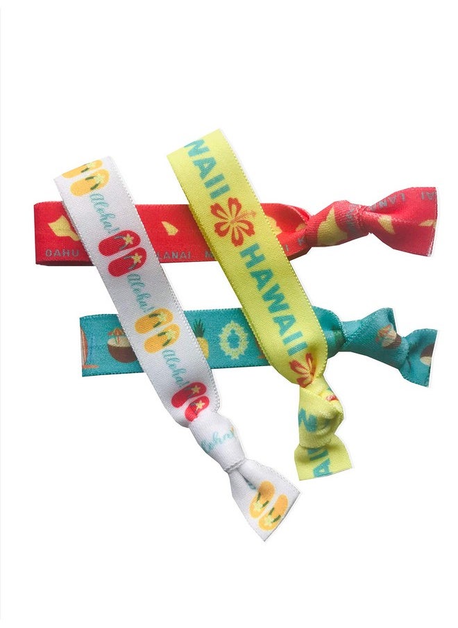 Sportigift 8 Piece Hawaiian Hair Ties - Hawaii Gifts, Accessories - Aloha, Hawaiian Islands - 8 Count  - Image 2