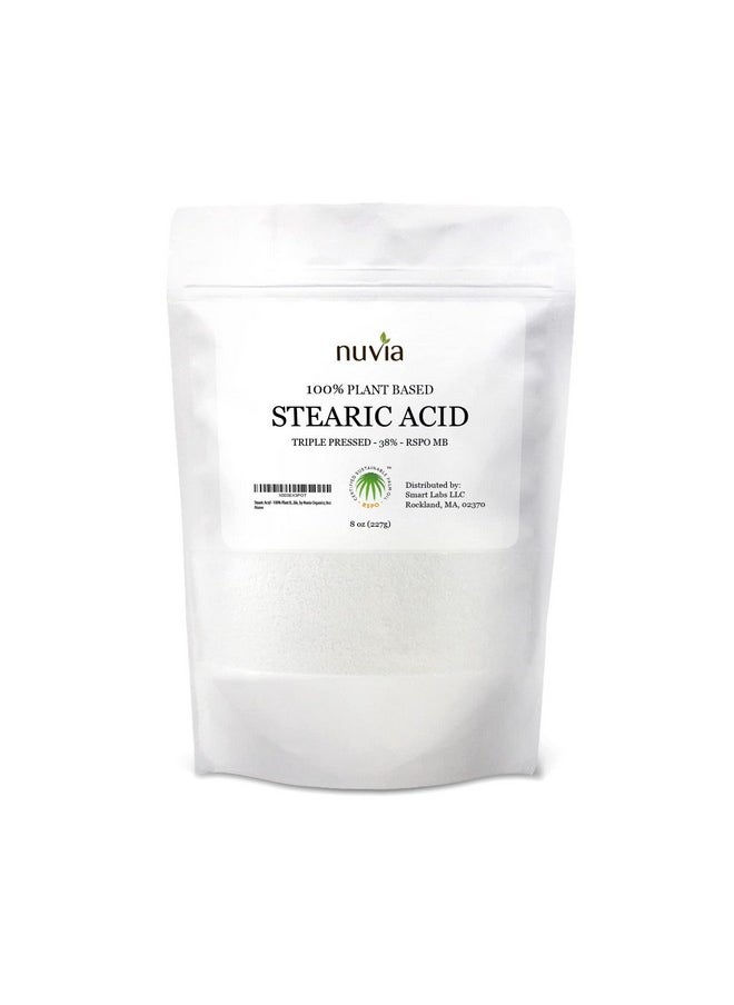 nuvia organics Stearic Acid 100% Plant Based, Food Grade, Triple Pressed, Certified Sustainable 8Oz  - Image 2