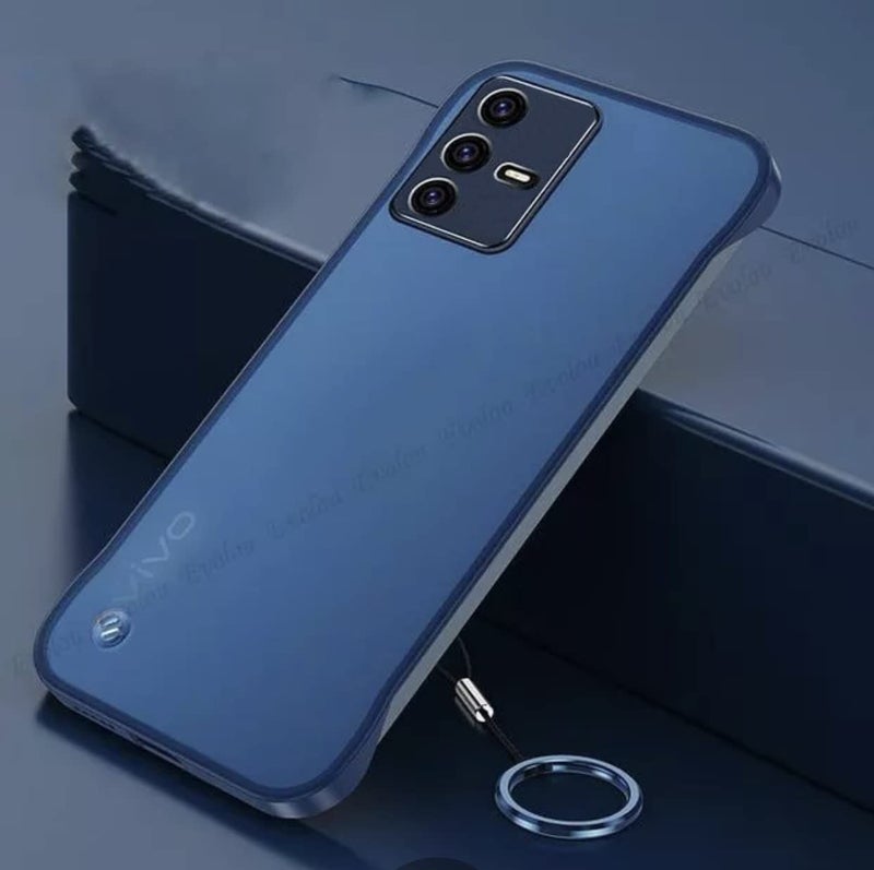 REALCASE Vivo V23 5G Back Cover Case | Stylish Frameless Matte Hard Back Skin | Soft TPU Shock Proof Bumper Back Cover for Vivo V23 5G (F-Blue) - Image 3