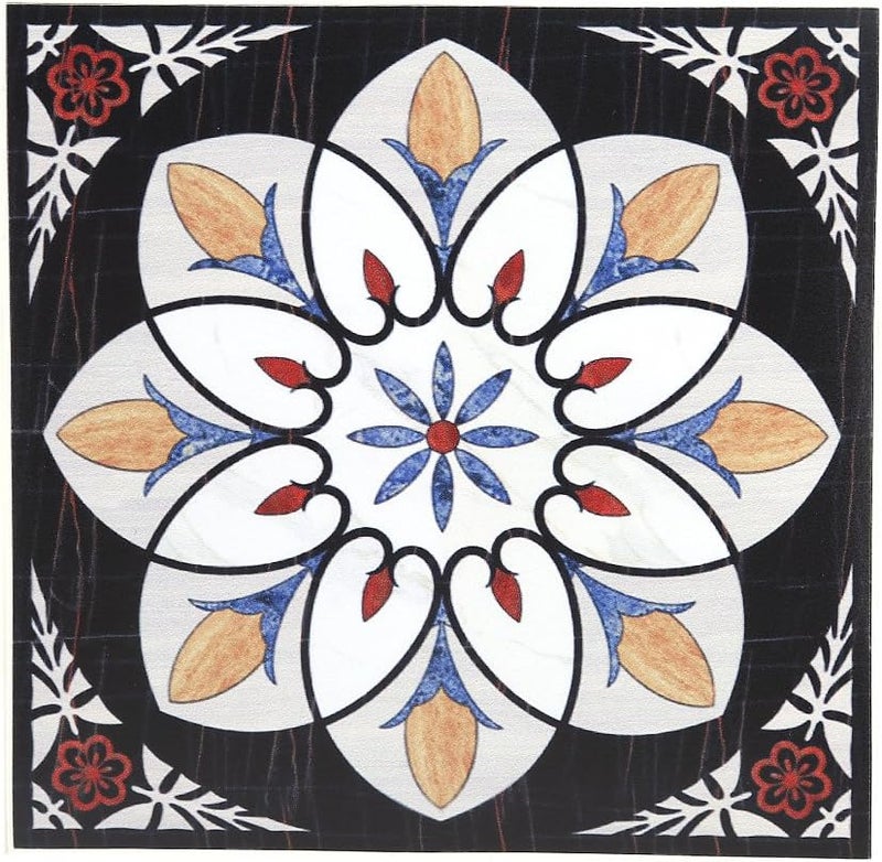 klarako Tile Stickers, 10Pcs Self Adhesive PVC Tile Floor Wall Stickers 3D Decal for Home Decor 12CM*12CM (# 05) - Image 5