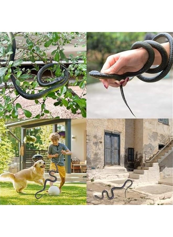 Generic Snake Prank with String Clip Snake on a String Prank Clip on Snake Prank Realistic Snake Prank for Golf Fake Snake with String and Clip Realistic Rubber Snake Toy for Keep Birds Away  - Image 3