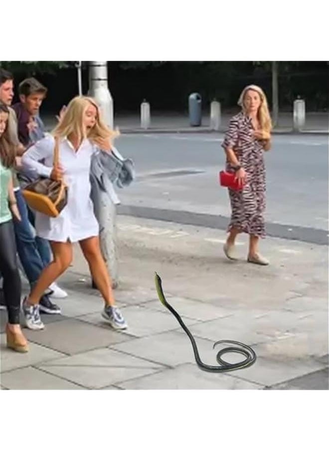 Generic Snake Prank with String Clip Snake on a String Prank Clip on Snake Prank Realistic Snake Prank for Golf Fake Snake with String and Clip Realistic Rubber Snake Toy for Keep Birds Away  - Image 2