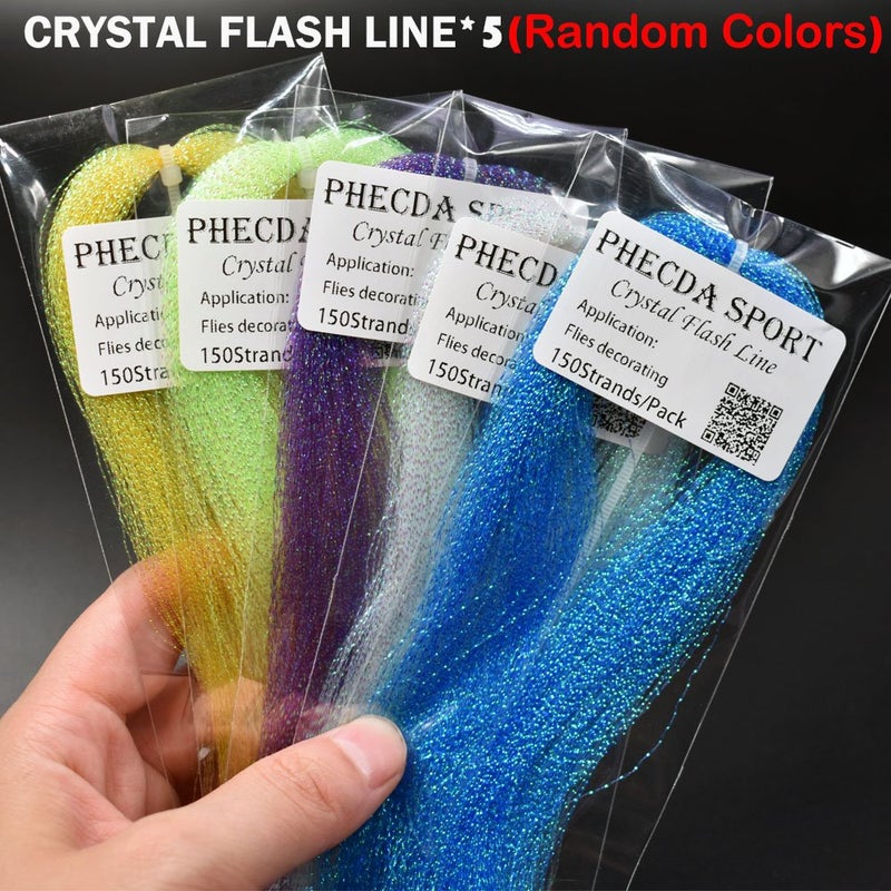 PHECDA PROFLY Feathers Fur Thread Crystal Flash Line Hooks Fly Tying Materials Starter Kits (Fly Tying Materials Set) - Image 3