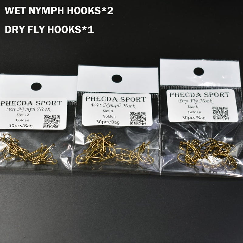PHECDA PROFLY Feathers Fur Thread Crystal Flash Line Hooks Fly Tying Materials Starter Kits (Fly Tying Materials Set) - Image 4