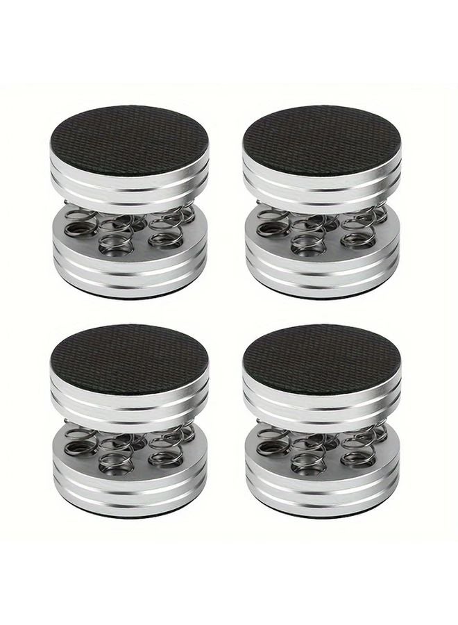 4pcs Silvery Aluminum Alloy Shock Damping Pads For Hi Fi Audio Amplifier Speaker - Image 1