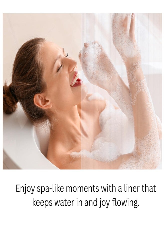 RELY+ Shower Curtain Liner with Magnets | 72X72 inches | Clear PEVA, 70 GSM Premium Thickness | Fits Standard Shower, Waterproof, Odour-Free, Rustproof Grommets - Image 2