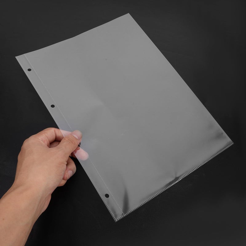 A4 4 Hole Plastic Binder Sheet Protectors 10 Pack Pp Document Filing Sleeves For Office School - Image 4