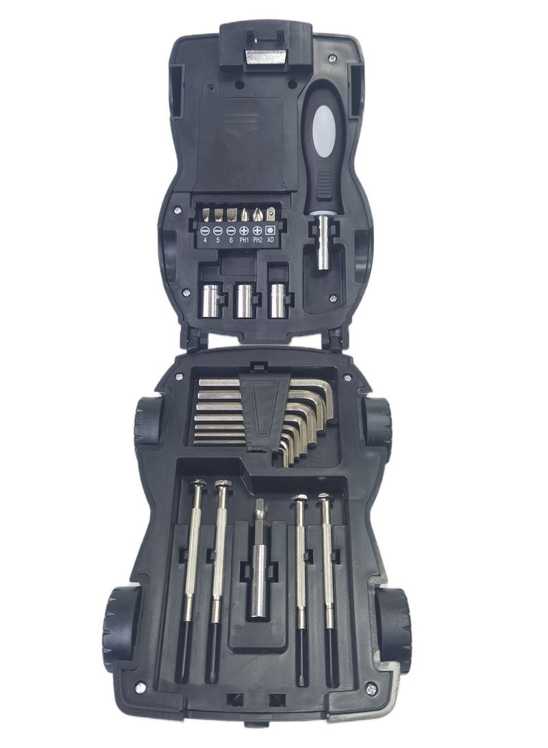 23pcs Portable Flashlight Car Tool Box Set - Image 1