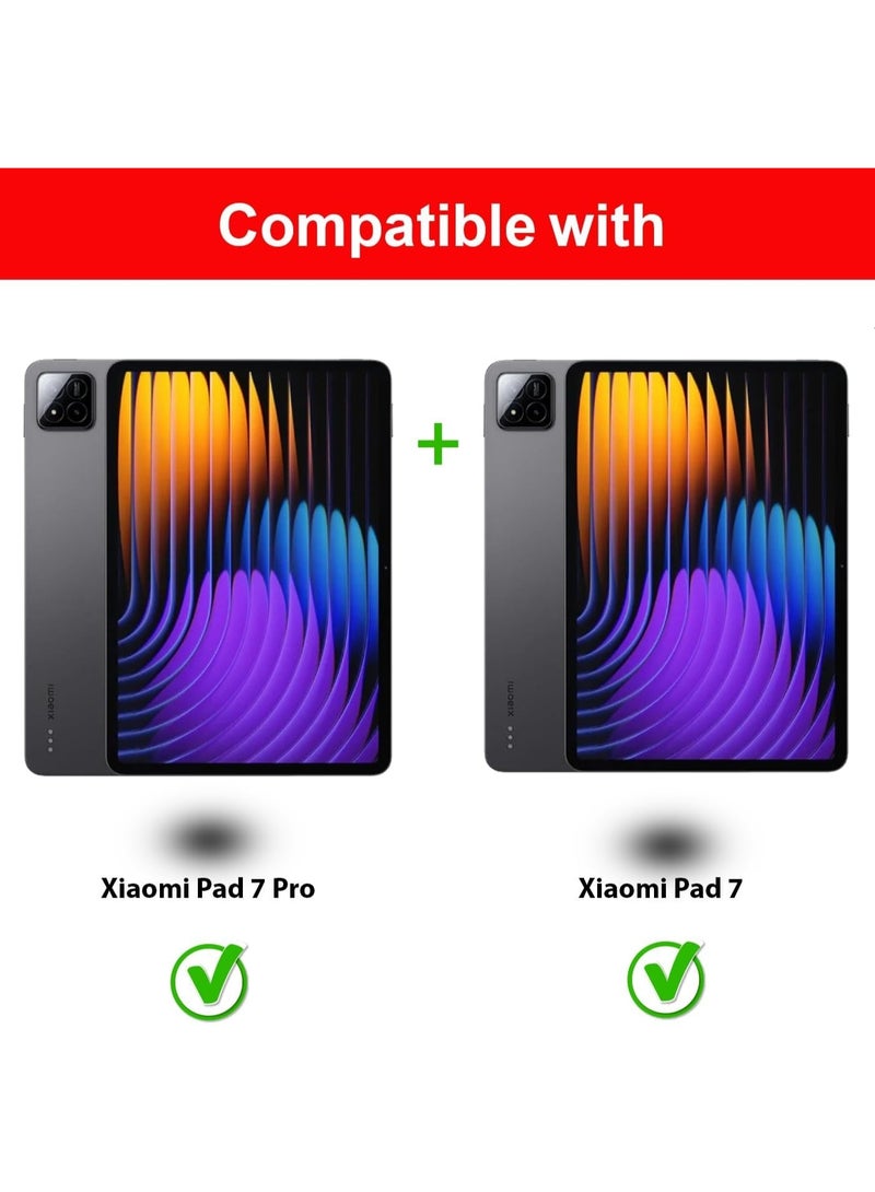 واقي شاشة متوافق مع جهاز Xiaomi Pad 7 Pro/Xiaomi Pad 7، واقي شاشة من الزجاج المقوى [مضاد للتوهج] [تغطية كاملة عالية الدقة] [سهل التركيب] [صلابة 9H] [حساس للمس] - Image 2
