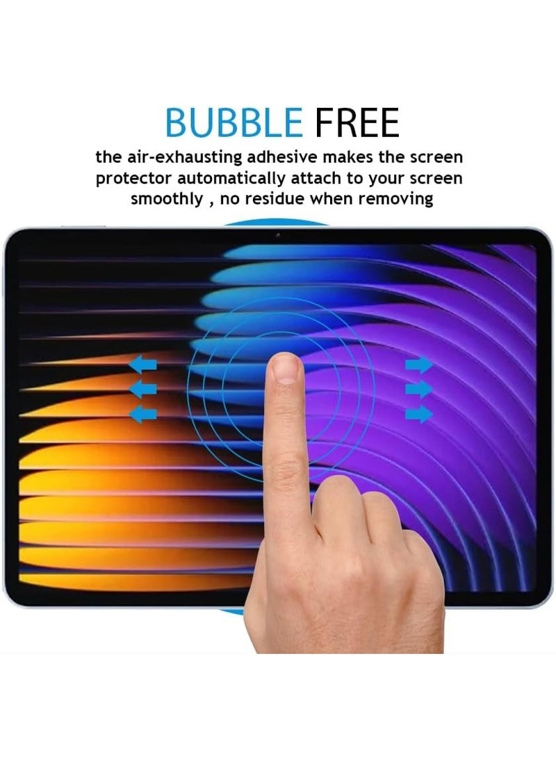 واقي شاشة متوافق مع جهاز Xiaomi Pad 7 Pro/Xiaomi Pad 7، واقي شاشة من الزجاج المقوى [مضاد للتوهج] [تغطية كاملة عالية الدقة] [سهل التركيب] [صلابة 9H] [حساس للمس] - Image 4