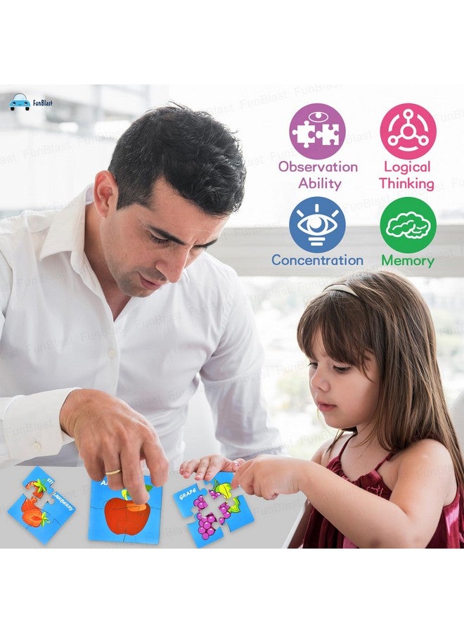 فنبلاست ألغاز الصور المقطوعة "فواكه" من فن بلاست للأطفال، ألغاز صور مقطوعة خشبية بدون ورق للأطفال - ٢٠ قطعة (متعددة الألوان) - Image 2