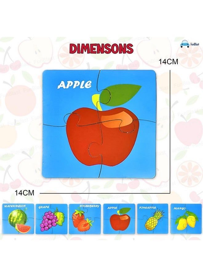 فنبلاست ألغاز الصور المقطوعة "فواكه" من فن بلاست للأطفال، ألغاز صور مقطوعة خشبية بدون ورق للأطفال - ٢٠ قطعة (متعددة الألوان) - Image 3