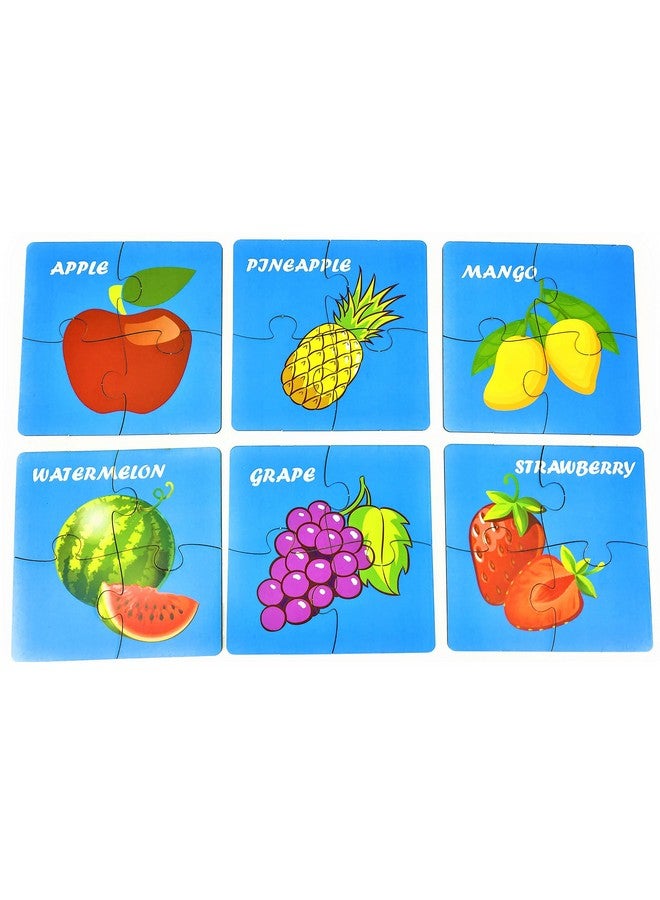 فنبلاست ألغاز الصور المقطوعة "فواكه" من فن بلاست للأطفال، ألغاز صور مقطوعة خشبية بدون ورق للأطفال - ٢٠ قطعة (متعددة الألوان) - Image 1