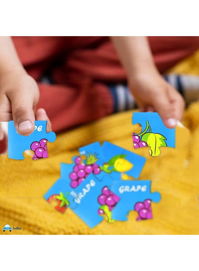 فنبلاست ألغاز الصور المقطوعة "فواكه" من فن بلاست للأطفال، ألغاز صور مقطوعة خشبية بدون ورق للأطفال - ٢٠ قطعة (متعددة الألوان) - Image 5