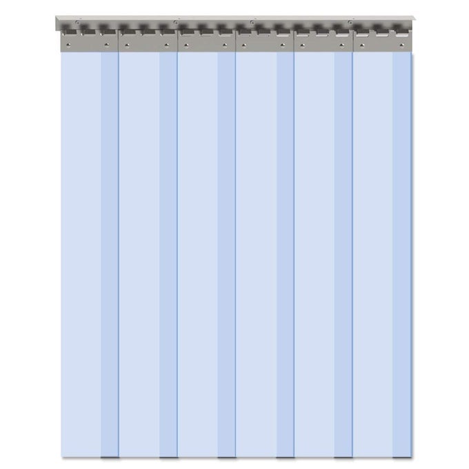 VIZPRO 6PCS FREEZER STRIP DOOR CURTAIN 84 HEIGHT X 36 WIDTH 008 INCH THICKNESS PVC CURTAIN STRIP FOR WALK IN FREEZERS COOLERS WAREHOUSE DOORS WITH 56 OVERLAP FOR 3 X 7 DOORS