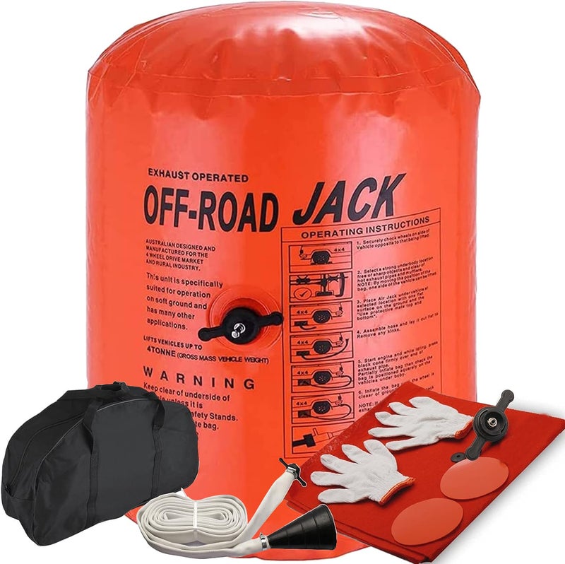 BotaBay 4 Ton OffRoad Exhaust Air Jack 8800lbs Lifting Capacity Inflatable Soft Jack 315inch Height Double Inflatable Systems for SUV Car Truck Rescue 1000 Denier Nylon Material with Carrying Bag - Image 2