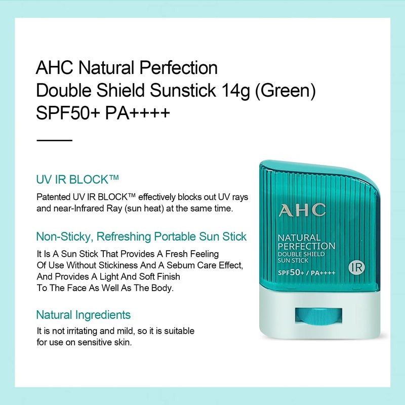 AHC Natural Perfection Double Shield Sun Stick 14g SPF50+ PA++++ - Image 3