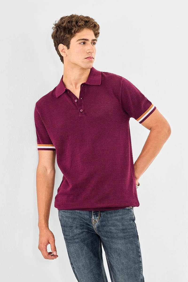 سنيتش تي شيرت بولو قطن كروشيه %