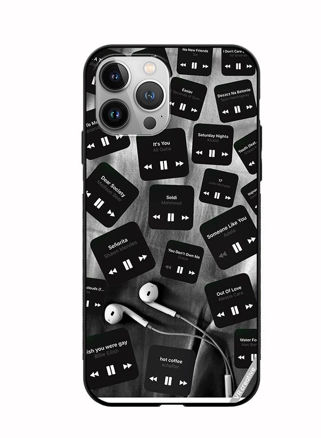 VR CREATIVE Protective Case Cover For Apple iPhone 11 Pro Max Black Music Tags Design Multicolour - Image 1
