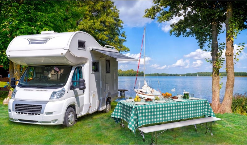 Exquisite Picnic Table Cover - 6 Pack Premium Rectangle Plastic Tablecloth - Teal & White Checkered BBQ Plastic Table Cover - Gingham Checkerboard Disposable Plastic Tablecloth 54" x 108" Rectangle - Image 5