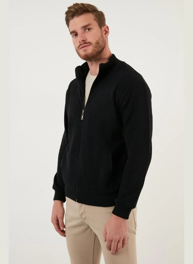 Buratti  Buratti Cotton Zip-Up Stand Collar Pocket Cardigan Men's CARDIGAN 456210 for Men | Best Price UAE