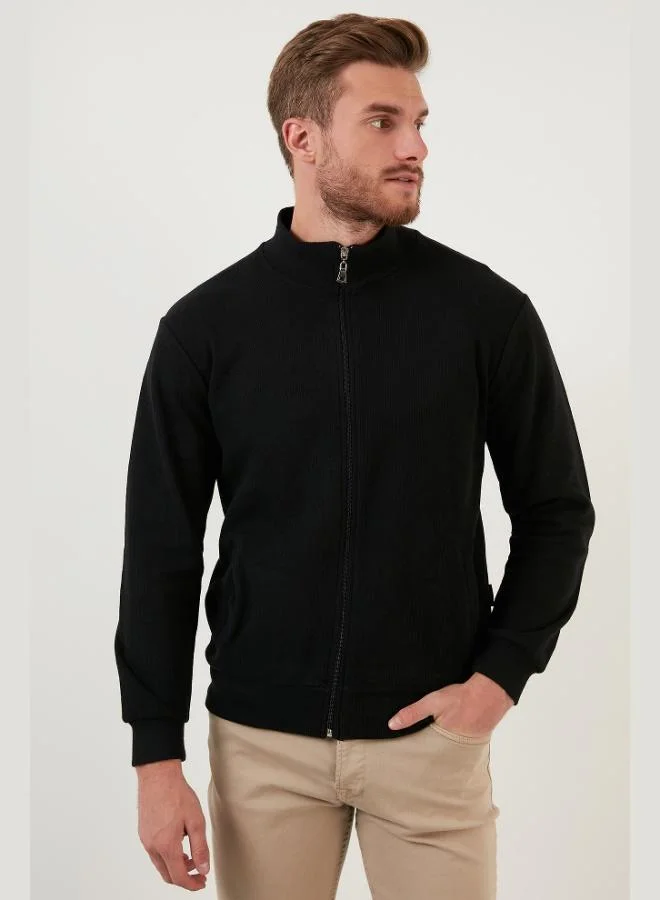 Buratti Buratti Cotton Zip-Up Stand Collar Pocket Cardigan Men's CARDIGAN 456210