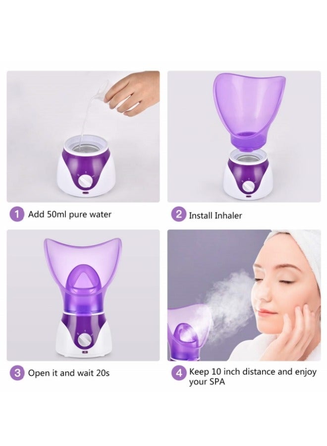 Halamodo Facial Steamer for Face Nano Ionic Face Steamer for Facial Deep Cleaning Hot Mist Face Humidifier Set for Women Men Moisturizing Cleansing Pores with Blackhead Remover Kit - Image 3