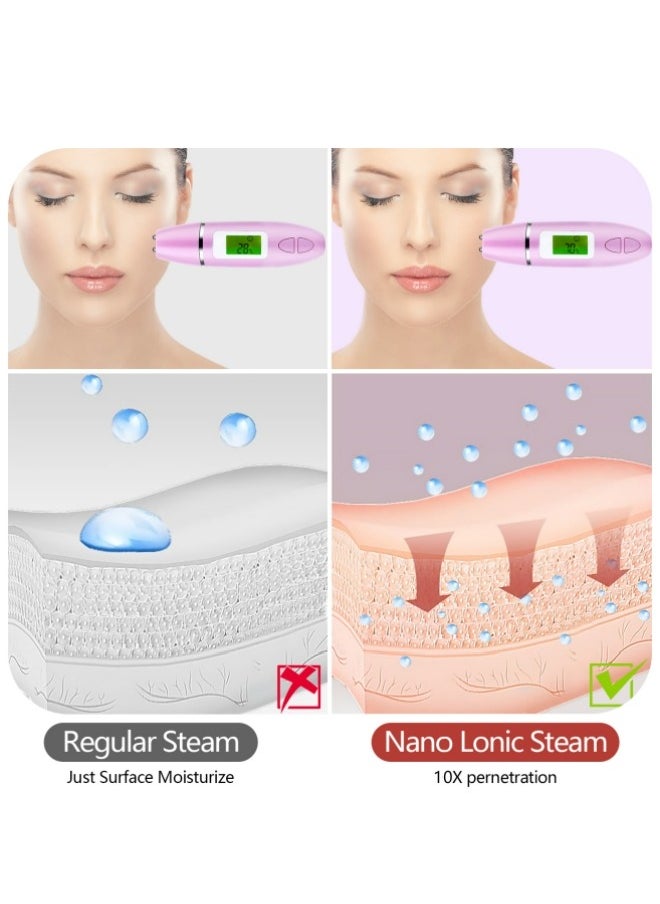 HALAMODO Facial Steamer for Face Nano Ionic Face Steamer for Facial Deep Cleaning Hot Mist Face Humidifier Set for Women Men Moisturizing Cleansing Pores with Blackhead Remover Kit  - Image 4