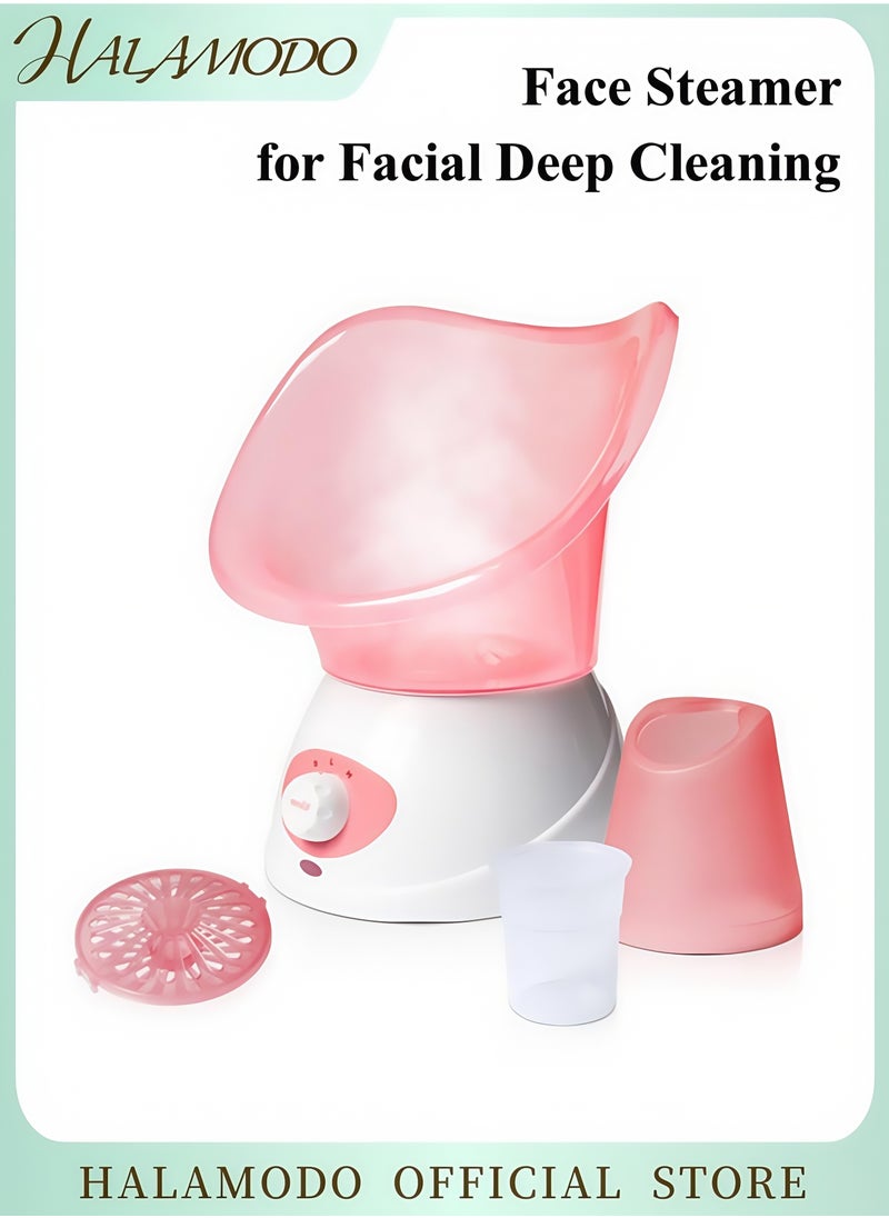 HALAMODO Facial Steamer for Face Nano Ionic Face Steamer for Facial Deep Cleaning Hot Mist Face Humidifier Set for Women Men Moisturizing Cleansing Pores with Blackhead Remover Kit  - Image 1