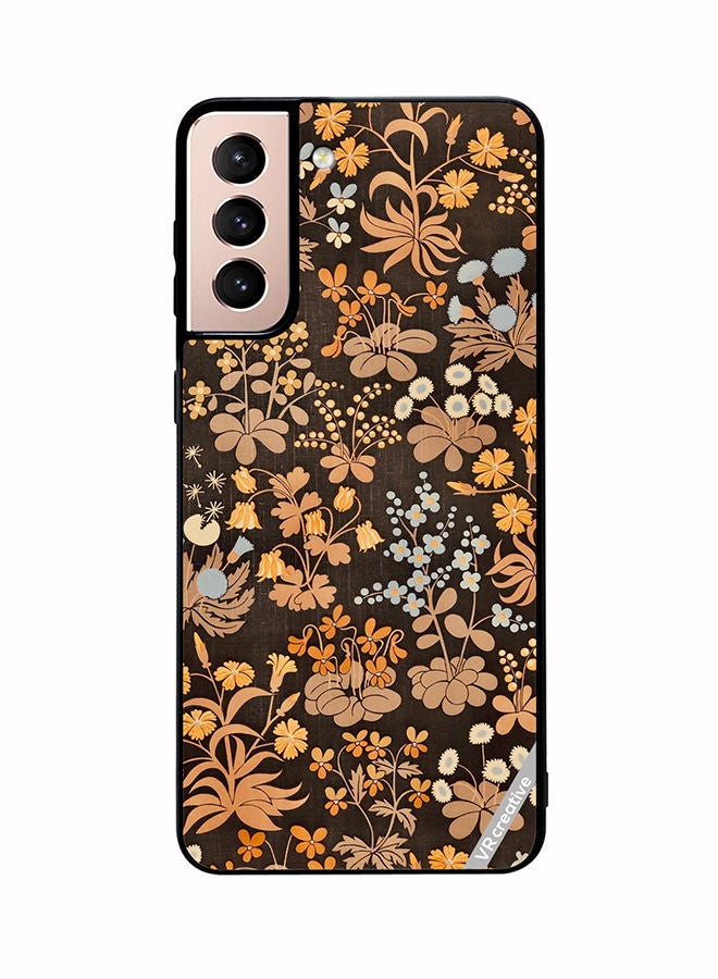 VR CREATIVE Protective Case Cover For Samsung Galaxy S21 Plus 5G Brownie Flower Design Multicolour - Image 1
