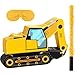 Aoriher Construction Dump Excavator Piata with Blindfold and Bat Tractor Truck Piata for Birthday Party Supplies Construction Theme Decor - Image 2