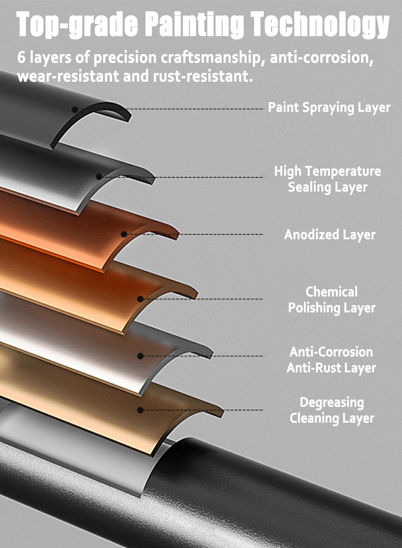 Wall-mounted Matte Black Single Layer Towel Rack for Bathroom with Towel Bars Punch-free Storage Rack Towel Hanger Shelf Single Layer - Image 5