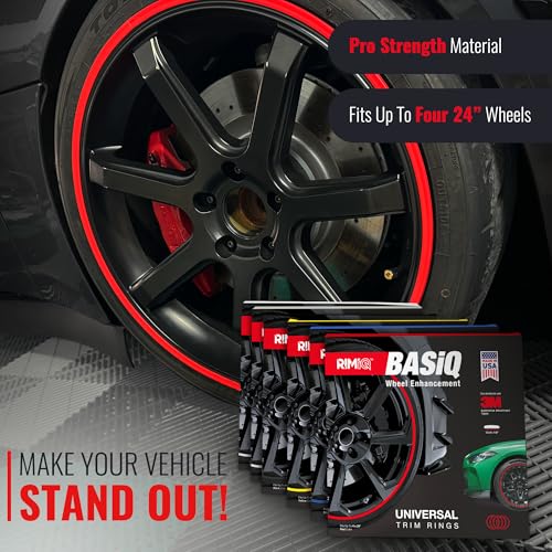 RIMiQ BASiQ 1/4" Universal Styling Trim - 26 Feet, 6 Colors, Flat Design, Easy to Apply with Premium 3M Tape - Versatile Rim Styling and Color Accent for Cars, Trucks, SUVs - Red - Image 5