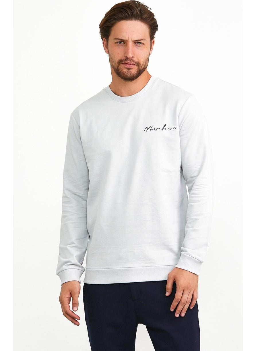 Men's Basic Crew Neck Daily Sports Sweatshirt Gray - pzsku/Z787EDD6D83E53E265167Z/45/_/1725790334/a7e48f26-b957-45ec-a040-397c73cb134b