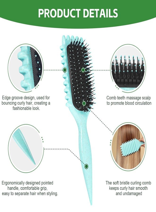 Vrunshi Defining Brush - Premium Styling Brush with Nylon Pins | Curl Shaping Brush for Curly | Coily | Wavy Hair | Anti-Pull Hair Brush for Men | Women | Ideal for Combing | Straightening | Defining Curls - Image 2